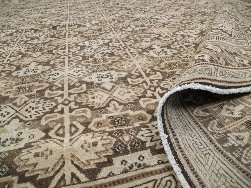 Vintage Persian Mashad Carpet, No.24004 - Galerie Shabab