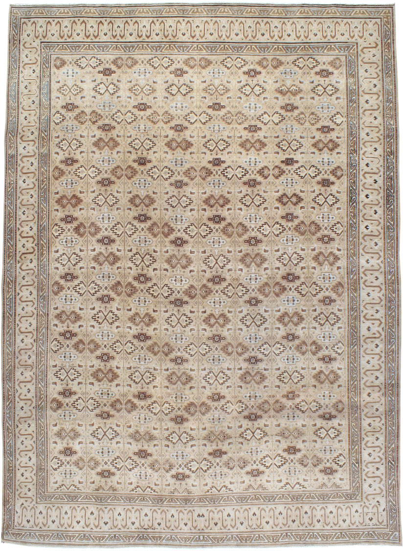 Vintage Persian Mashad Carpet, No.24005 - Galerie Shabab