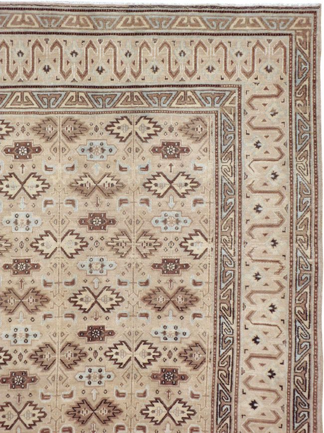Vintage Persian Mashad Carpet, No.24005 - Galerie Shabab