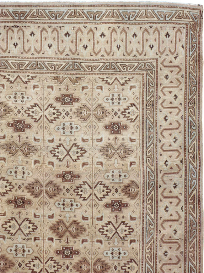 Vintage Persian Mashad Carpet, No.24005 - Galerie Shabab