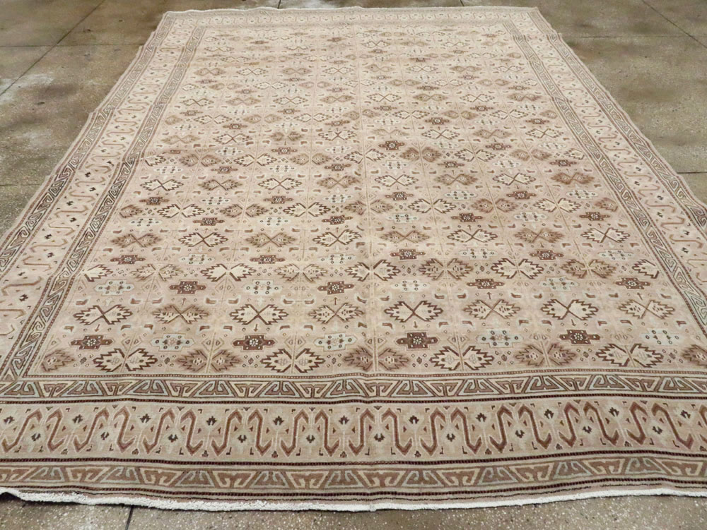 Vintage Persian Mashad Carpet, No.24005 - Galerie Shabab