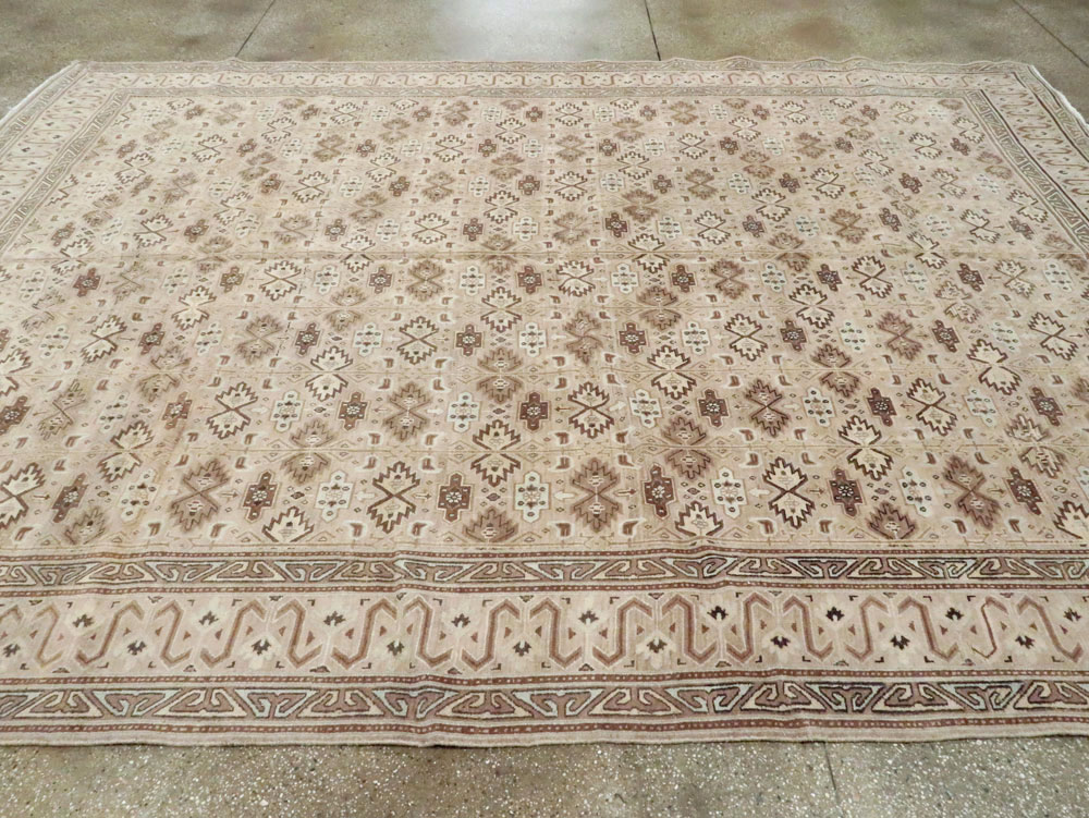 Vintage Persian Mashad Carpet, No.24005 - Galerie Shabab