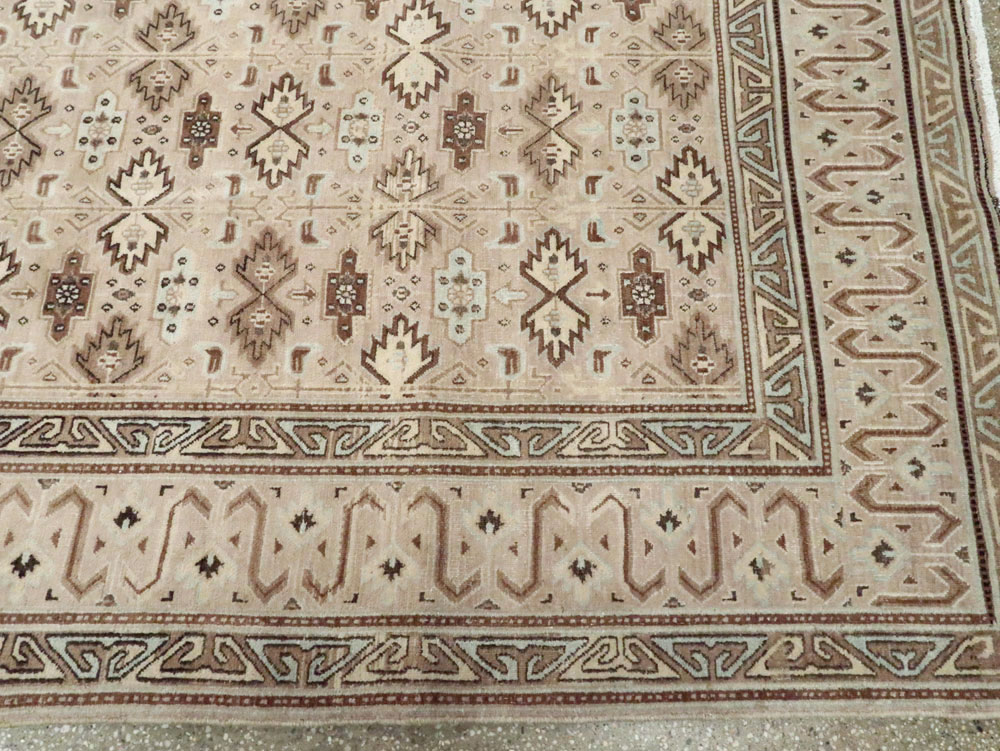 Vintage Persian Mashad Carpet, No.24005 - Galerie Shabab