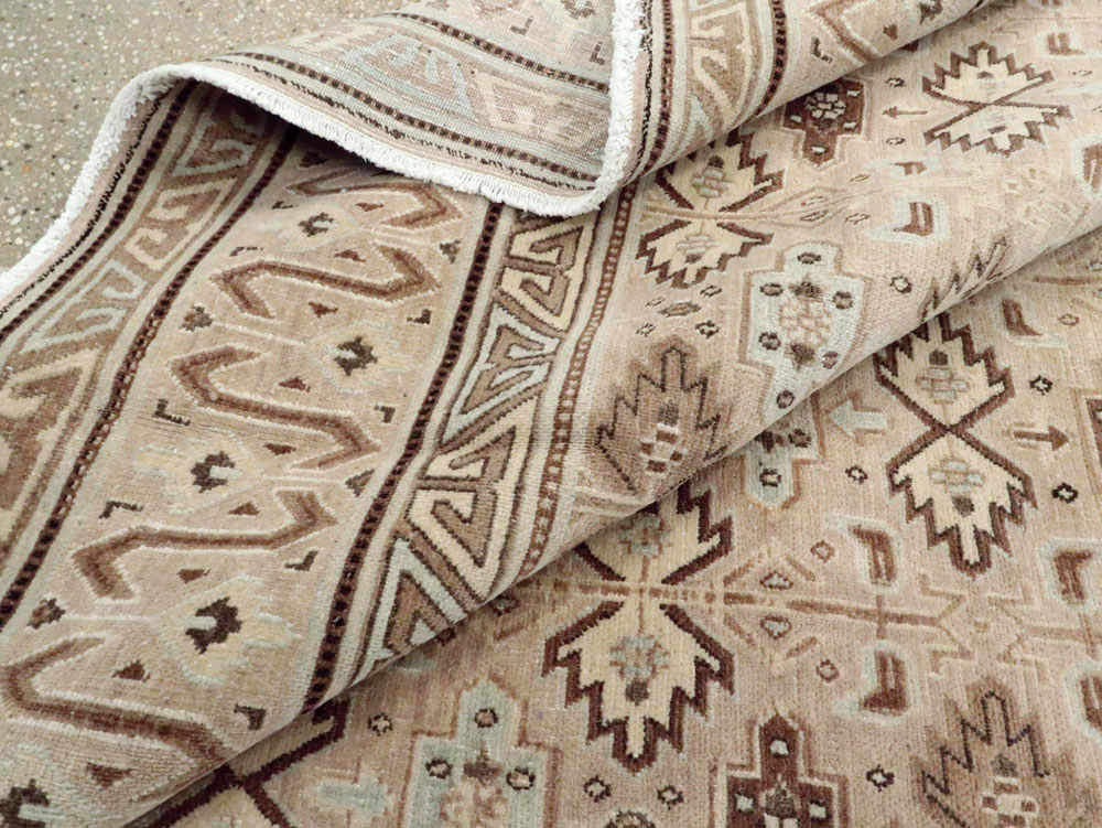 Vintage Persian Mashad Carpet, No.24005 - Galerie Shabab