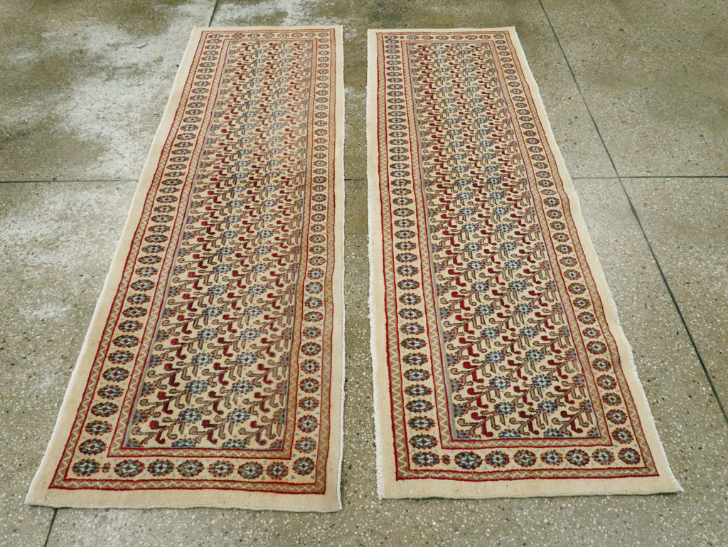 Vintage Persian Mashad Runner (Pair: 2 of 2), No.24007 - Galerie Shabab