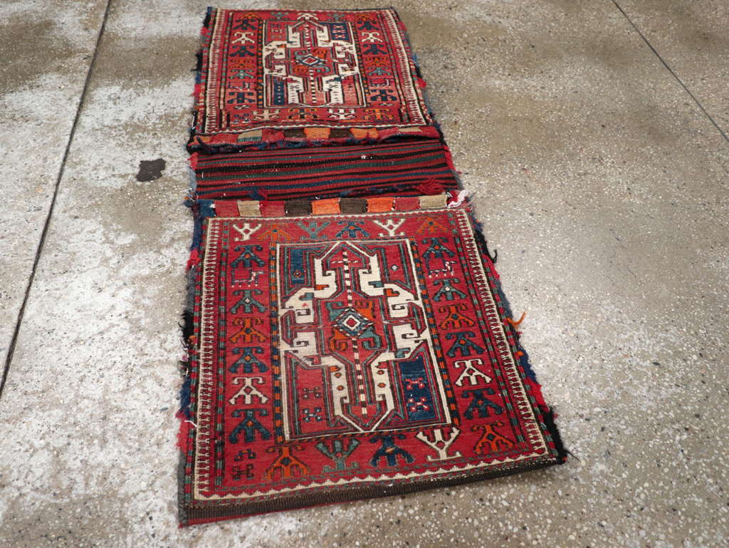 Vintage Persian Shahsavan Soumak Saddlebag (Khorjin), No.24012 - Galerie Shabab