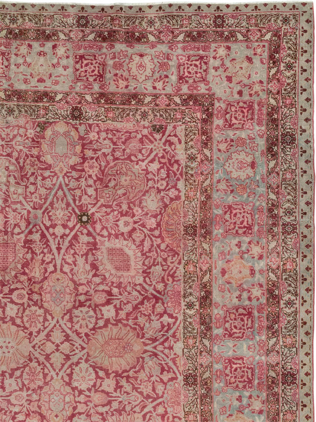 Antique Persian Tabriz Large Room Size Carpet, No.24018 - Galerie Shabab
