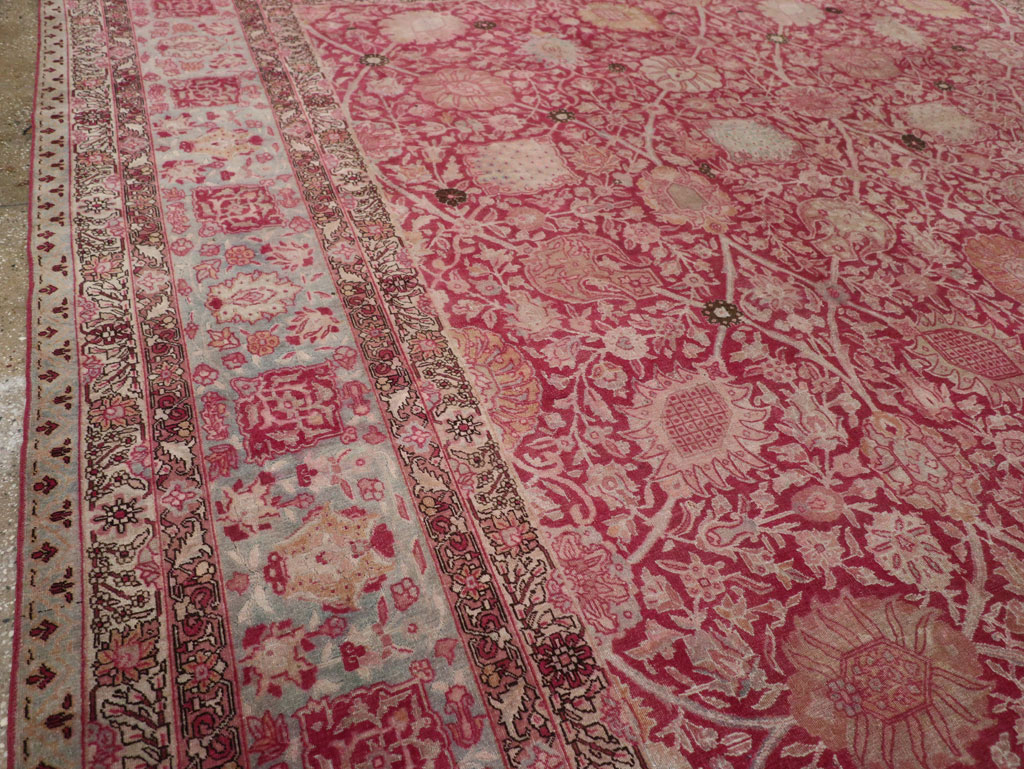 Antique Persian Tabriz Large Room Size Carpet, No.24018 - Galerie Shabab