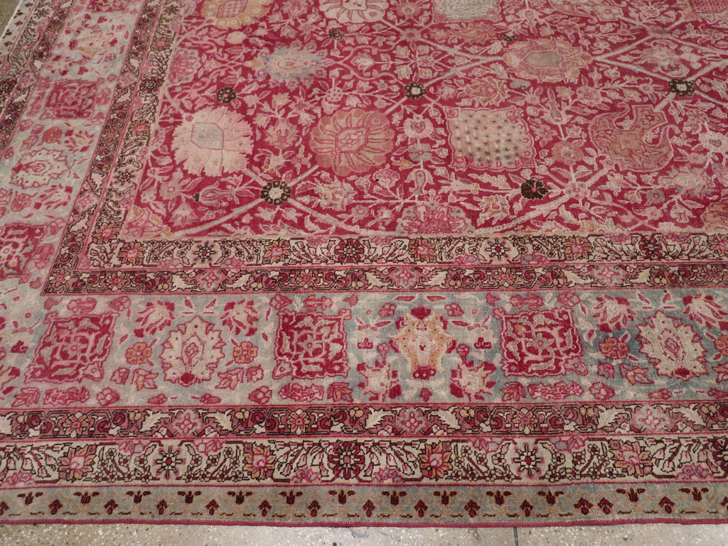 Antique Persian Tabriz Large Room Size Carpet, No.24018 - Galerie Shabab