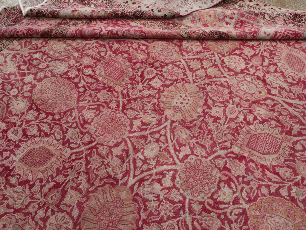 Antique Persian Tabriz Large Room Size Carpet, No.24018 - Galerie Shabab