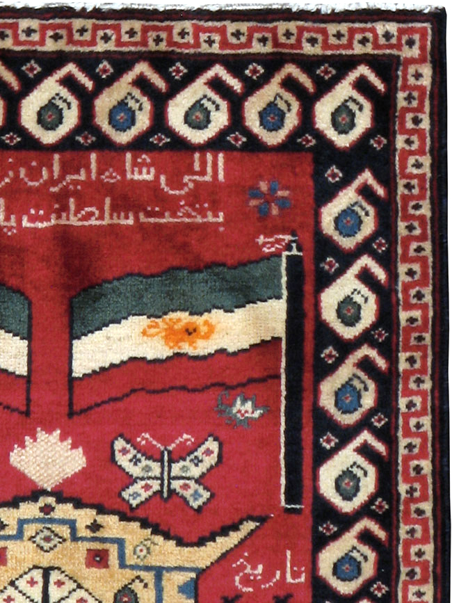 Vintage Persian Tabriz Pictorial Rug (Pair: 1 of 2), No.24028 - Galerie Shabab