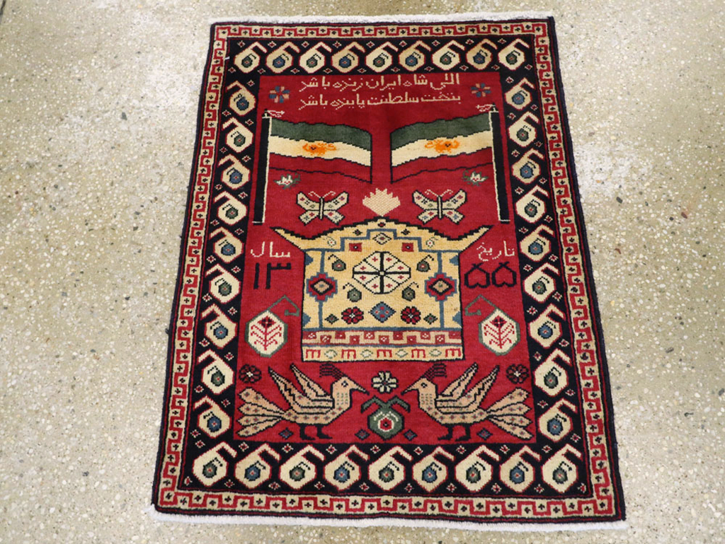 Vintage Persian Tabriz Pictorial Rug (Pair: 1 of 2), No.24028 - Galerie Shabab