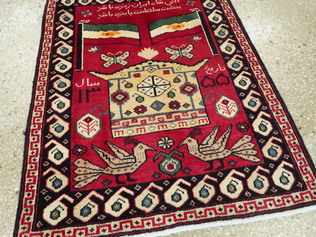 Vintage Persian Tabriz Pictorial Rug (Pair: 1 of 2), No.24028 - Galerie Shabab