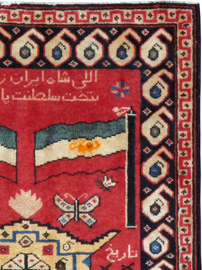 Vintage Persian Tabriz Pictorial Rug (Pair: 2 of 2), No.24029 - Galerie Shabab