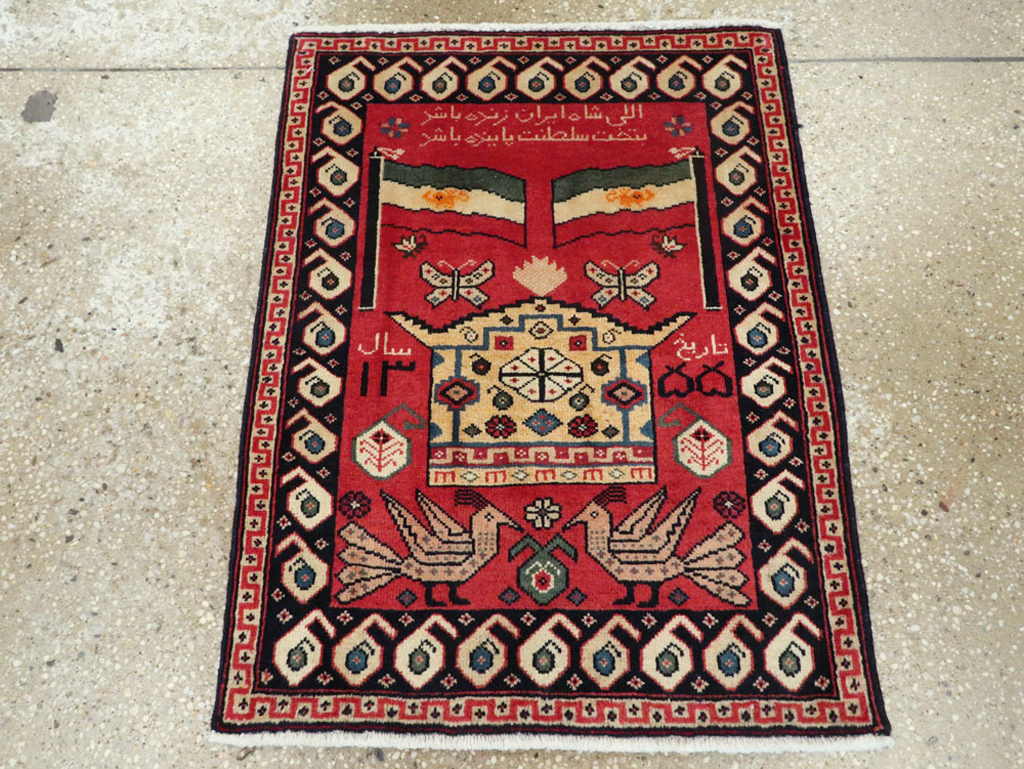 Vintage Persian Tabriz Pictorial Rug (Pair: 2 of 2), No.24029 - Galerie Shabab