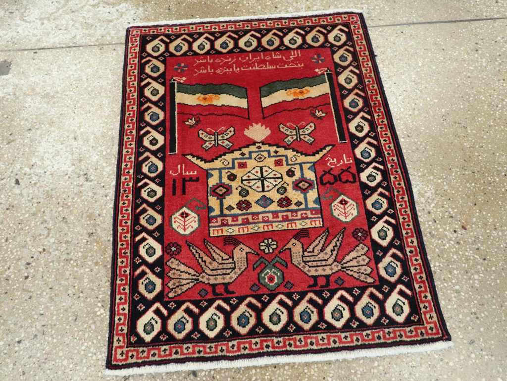 Vintage Persian Tabriz Pictorial Rug (Pair: 2 of 2), No.24029 - Galerie Shabab