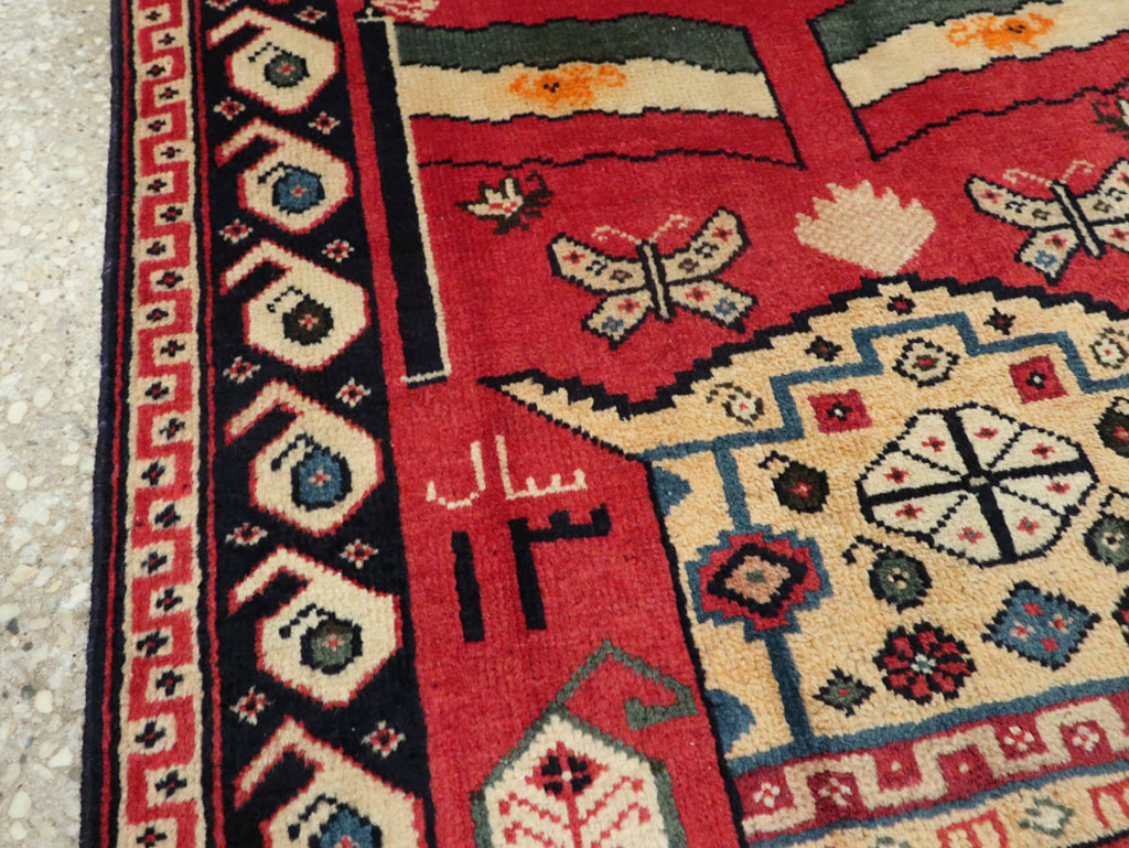 Vintage Persian Tabriz Pictorial Rug (Pair: 2 of 2), No.24029 - Galerie Shabab