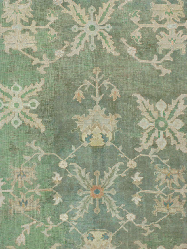 Antique Turkish Oushak Carpet, No.24032 - Galerie Shabab