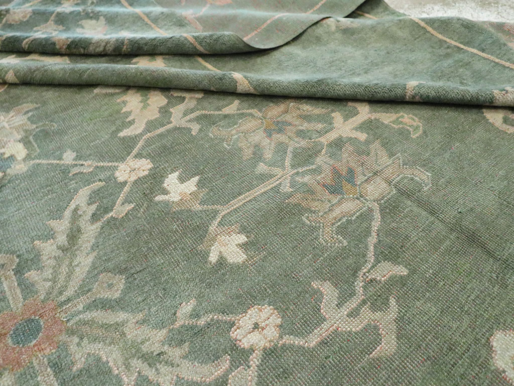 Antique Turkish Oushak Carpet, No.24032 - Galerie Shabab