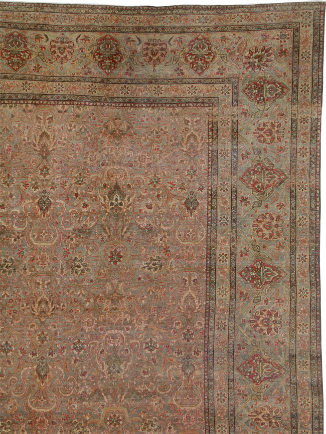 Antique Persian Kashan Carpet, No.24042 - Galerie Shabab
