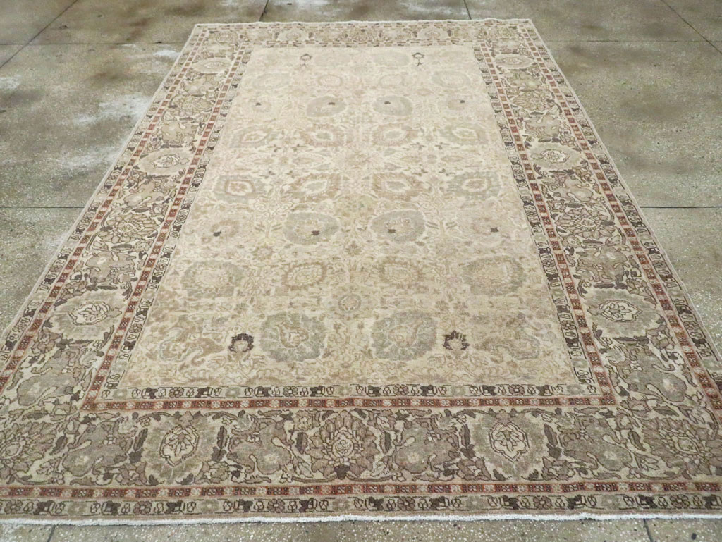 Antique Persian Tabriz Small Room Size Carpet, No.24043 - Galerie Shabab