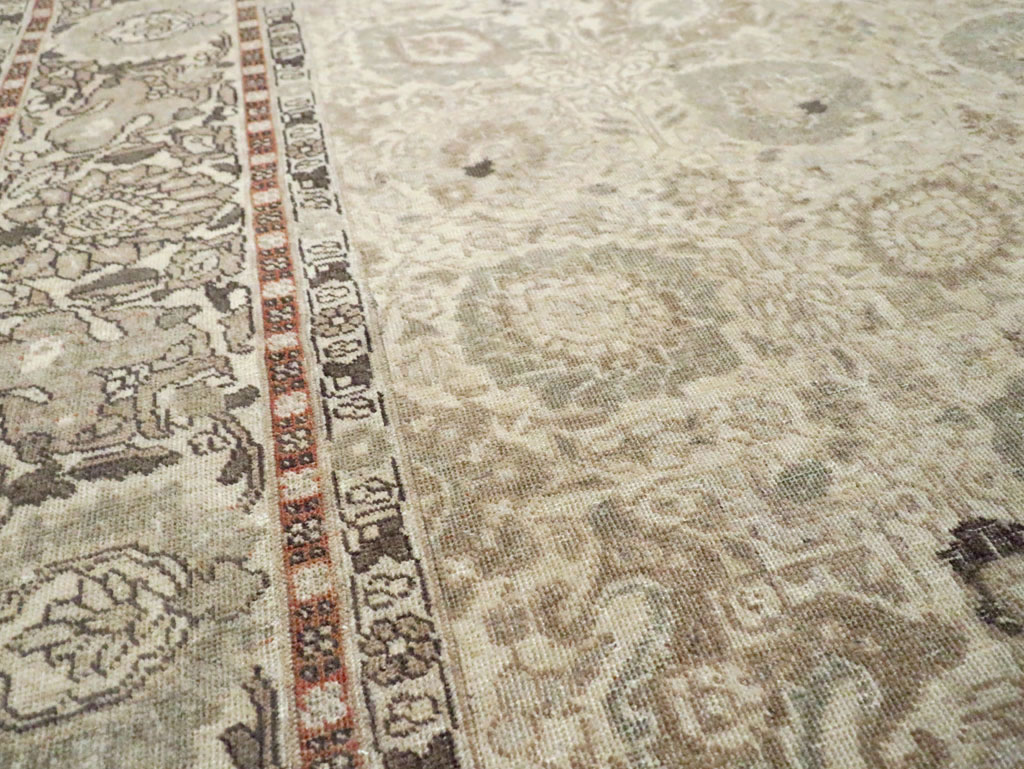 Antique Persian Tabriz Small Room Size Carpet, No.24043 - Galerie Shabab