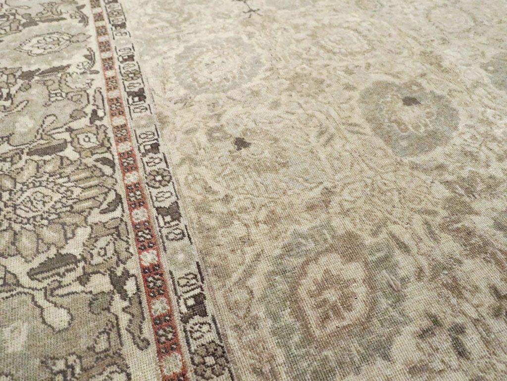 Antique Persian Tabriz Small Room Size Carpet, No.24043 - Galerie Shabab