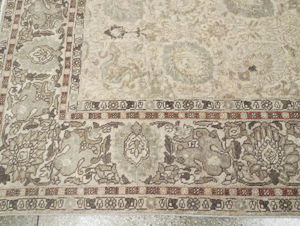 Antique Persian Tabriz Small Room Size Carpet, No.24043 - Galerie Shabab