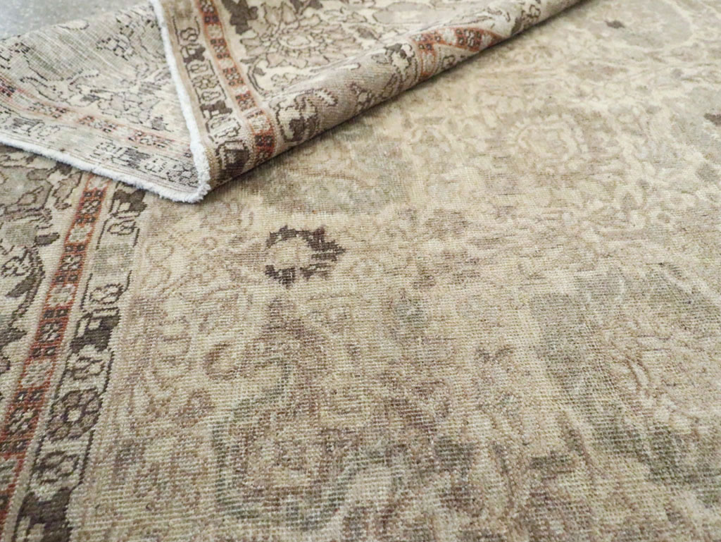 Antique Persian Tabriz Small Room Size Carpet, No.24043 - Galerie Shabab
