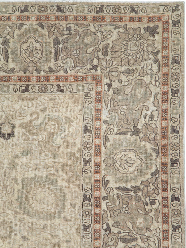 Antique Persian Tabriz Small Room Size Carpet, No.24043 - Galerie Shabab
