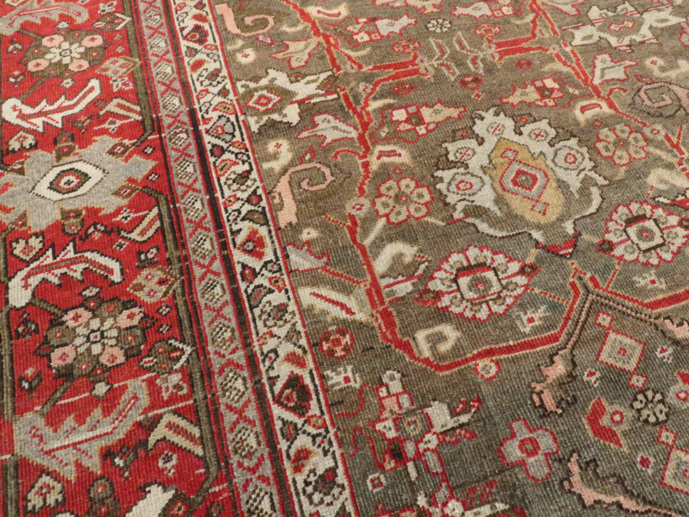 Antique Persian Mahal Carpet, No.24059 - Galerie Shabab