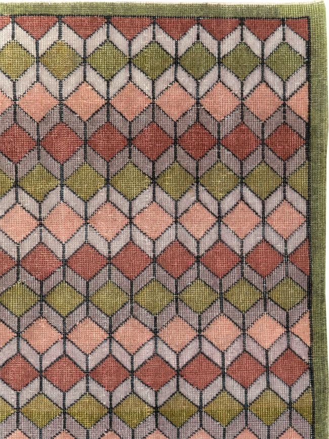 Vintage Anatolian Deco Rug, No.24065 - Galerie Shabab