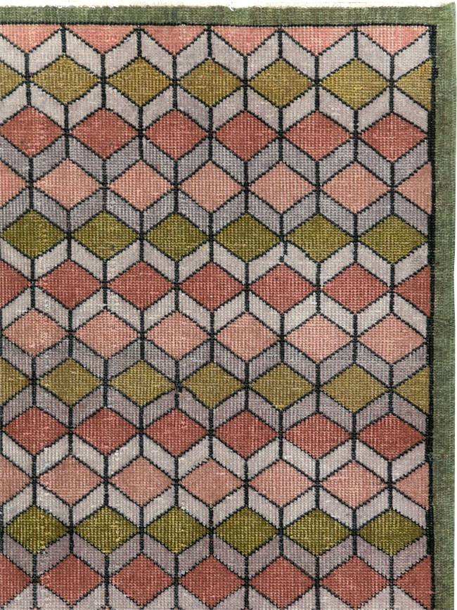 Vintage Anatolian Deco Rug, No.24065 - Galerie Shabab