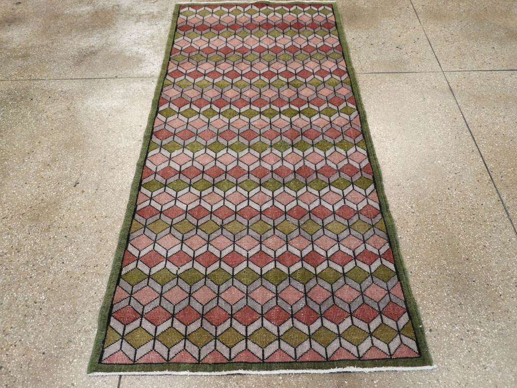 Vintage Anatolian Deco Rug, No.24065 - Galerie Shabab