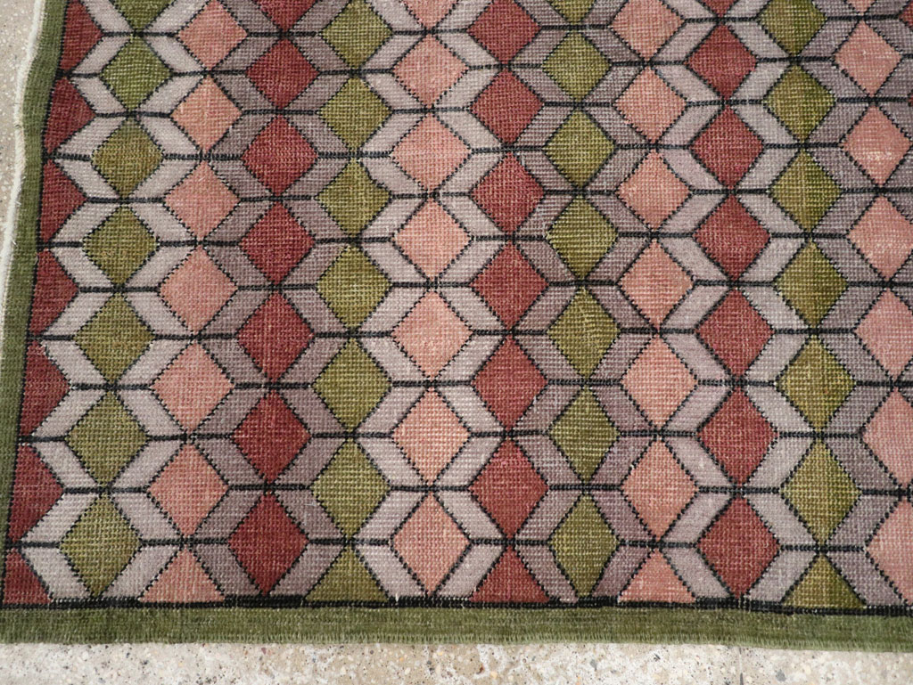 Vintage Anatolian Deco Rug, No.24065 - Galerie Shabab