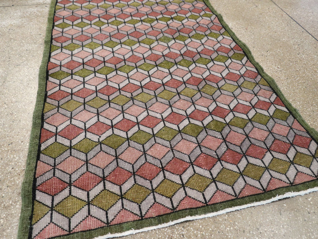 Vintage Anatolian Deco Rug, No.24065 - Galerie Shabab