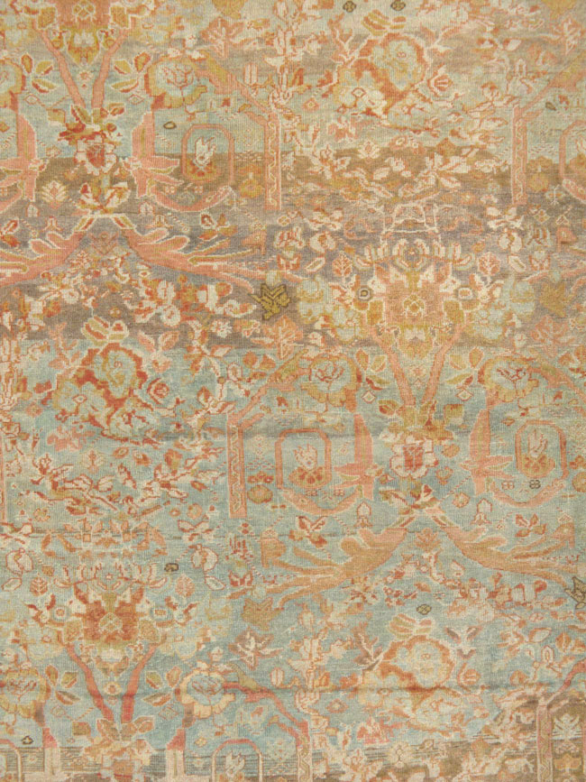 Antique Persian Mahal Square Carpet, No.24074 - Galerie Shabab