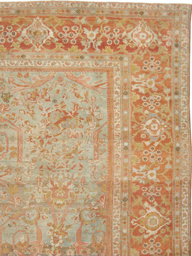 Antique Persian Mahal Square Carpet, No.24074 - Galerie Shabab