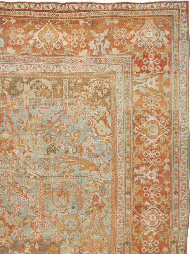 Antique Persian Mahal Square Carpet, No.24074 - Galerie Shabab