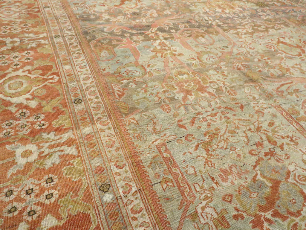 Antique Persian Mahal Square Carpet, No.24074 - Galerie Shabab