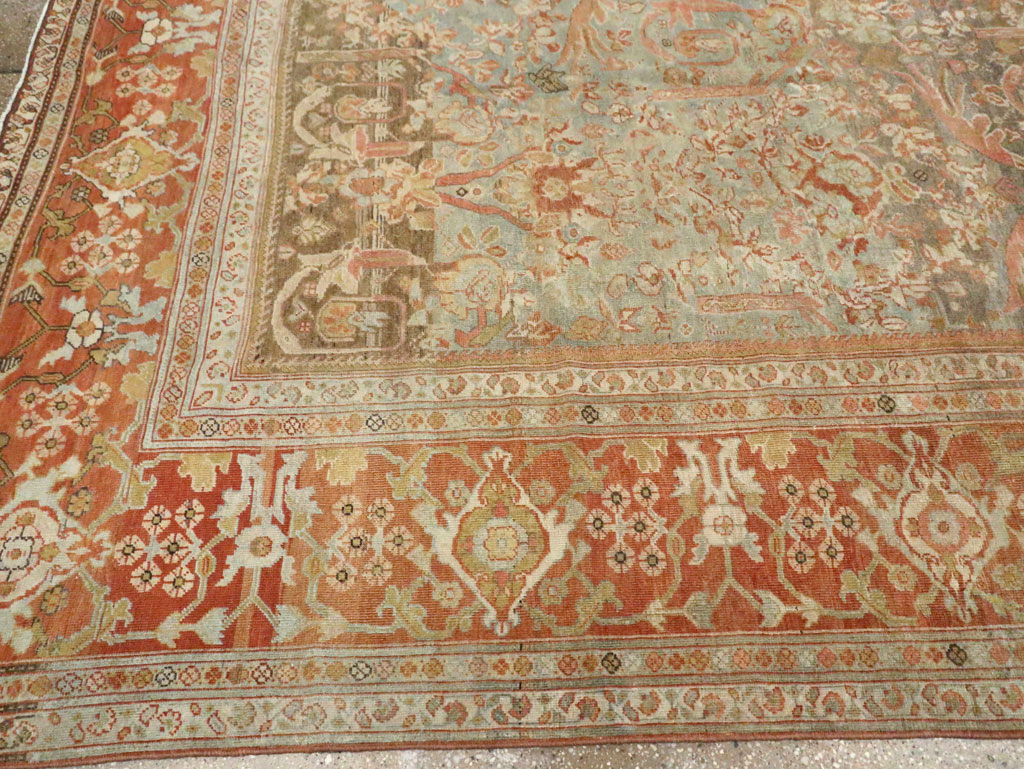 Antique Persian Mahal Square Carpet, No.24074 - Galerie Shabab