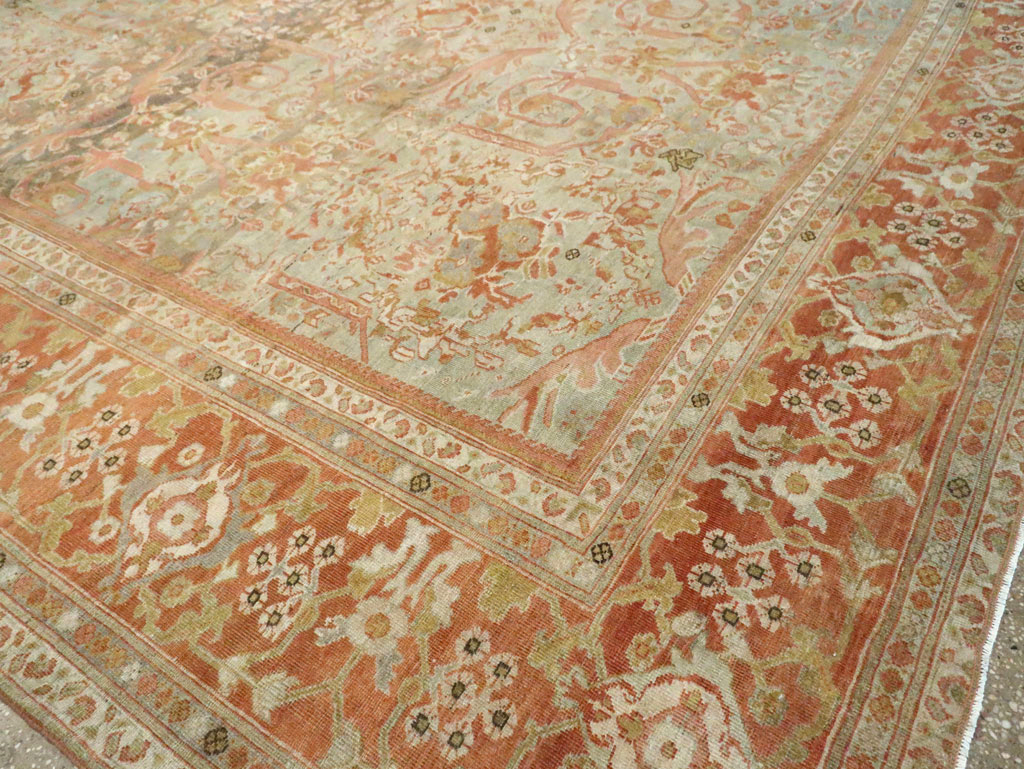Antique Persian Mahal Square Carpet, No.24074 - Galerie Shabab