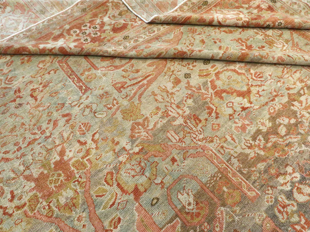 Antique Persian Mahal Square Carpet, No.24074 - Galerie Shabab