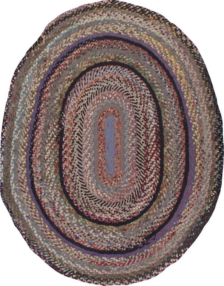 Vintage American Braid Rug, No.24079 - Galerie Shabab
