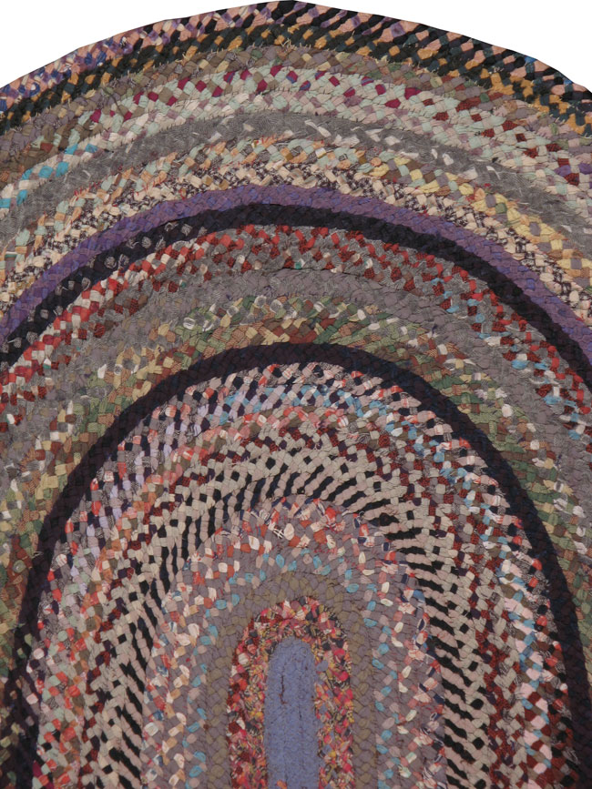 Vintage American Braid Rug, No.24079 - Galerie Shabab