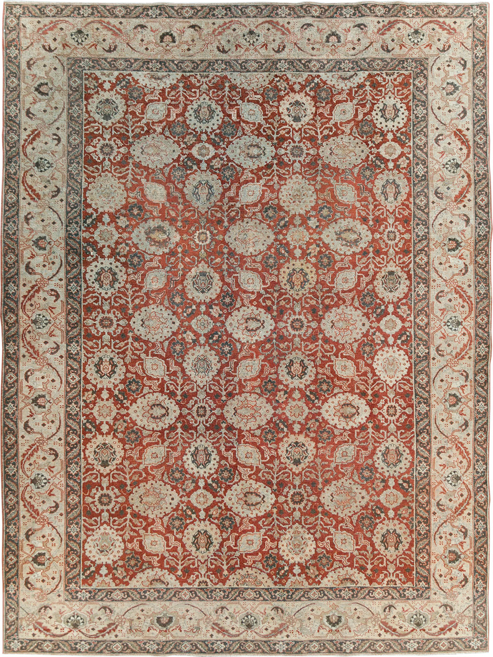 Antique Persian Tabriz Carpet, No.24081 - Galerie Shabab