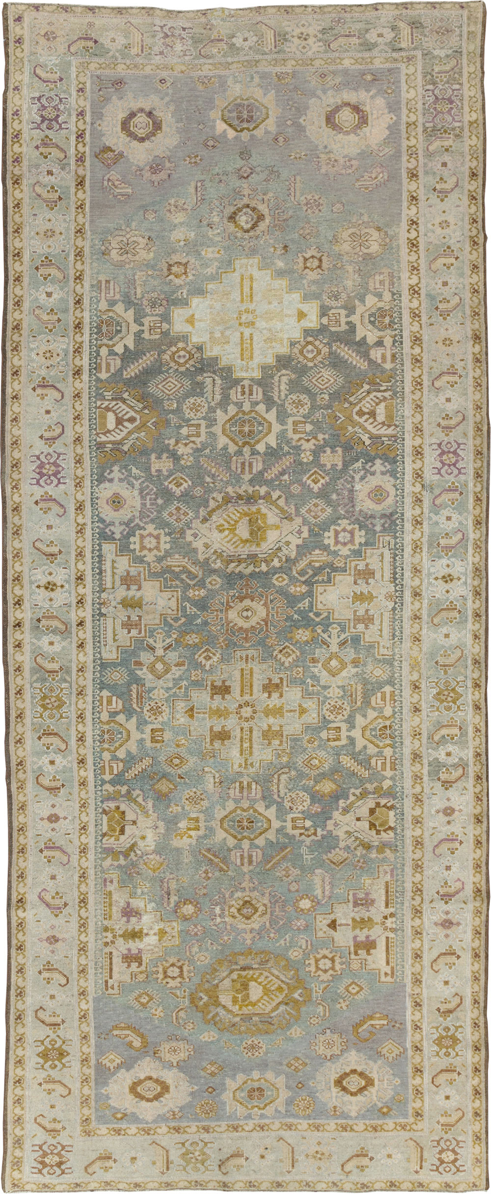 Antique Persian Malayer Wide Gallery Runner, No.24083 - Galerie Shabab