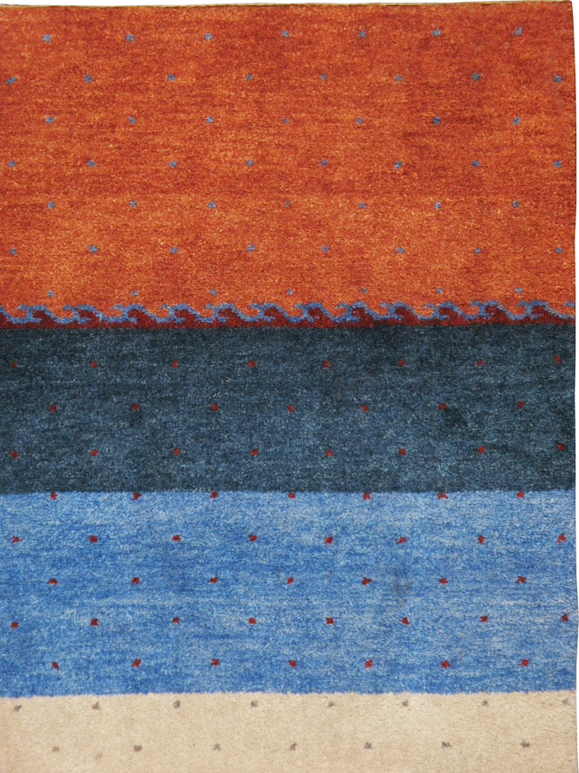 Modern Indian Gabbeh Style Accent Rug, No.24089 - Galerie Shabab