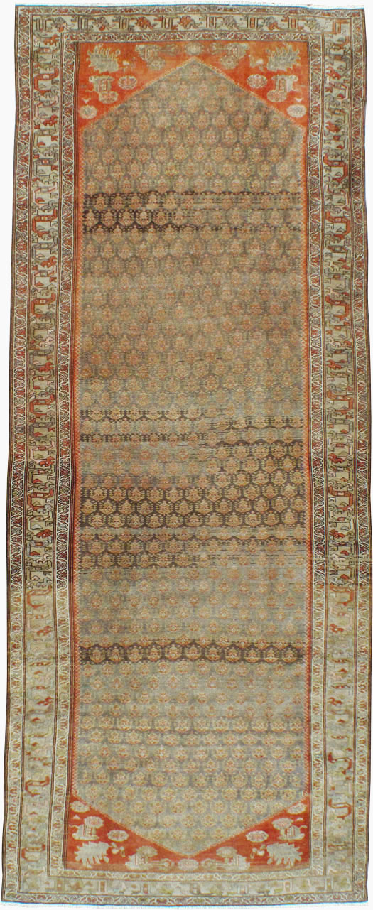 Vintage Persian Malayer Gallery Carpet, No.24091 - Galerie Shabab
