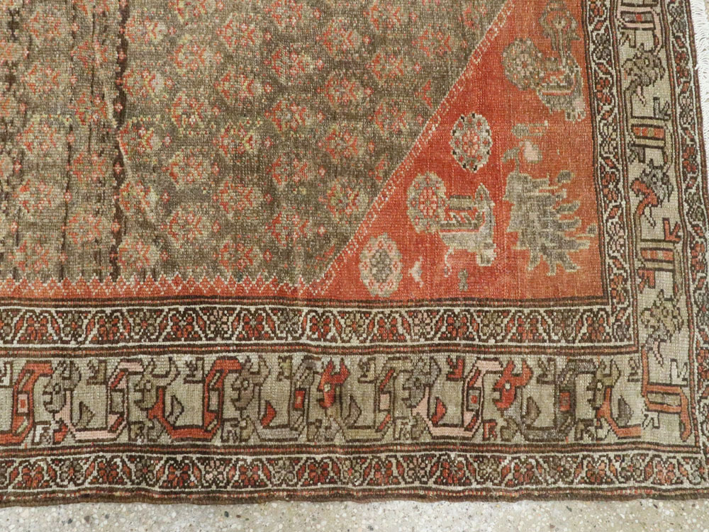 Vintage Persian Malayer Gallery Carpet, No.24091 - Galerie Shabab